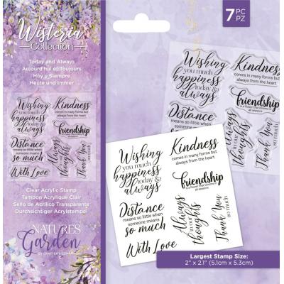 Crafter's Companion Wisteria Clear Stamps - Today And Always